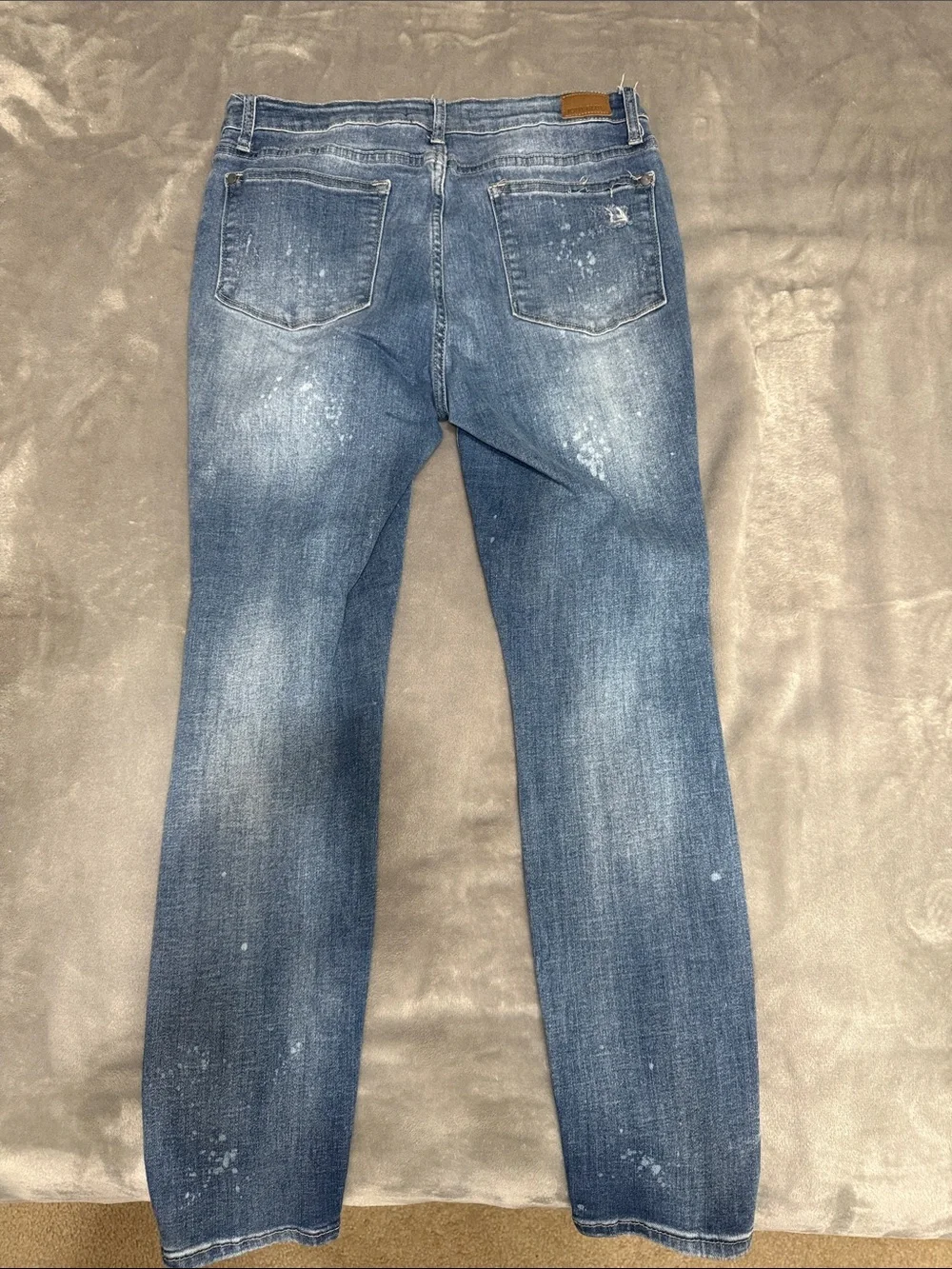 Judy Blue Distressed Medium Blue Skinny Jeans style JB88197 item 72506